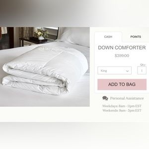 JW Marriott Hotel Collection King Size Down Comforter and Duvet Cover White